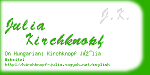 julia kirchknopf business card